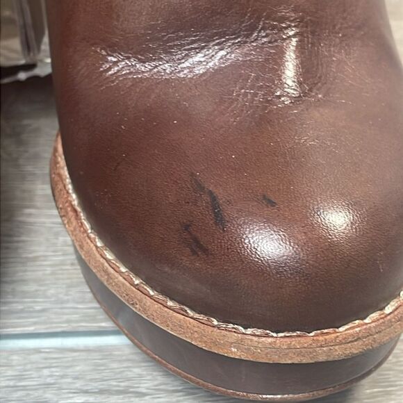 NWT Ugg Fatima Woven Brown Leather Women’s Sz 7 Elegant Platform Heeled Shoes - Picture 15 of 16